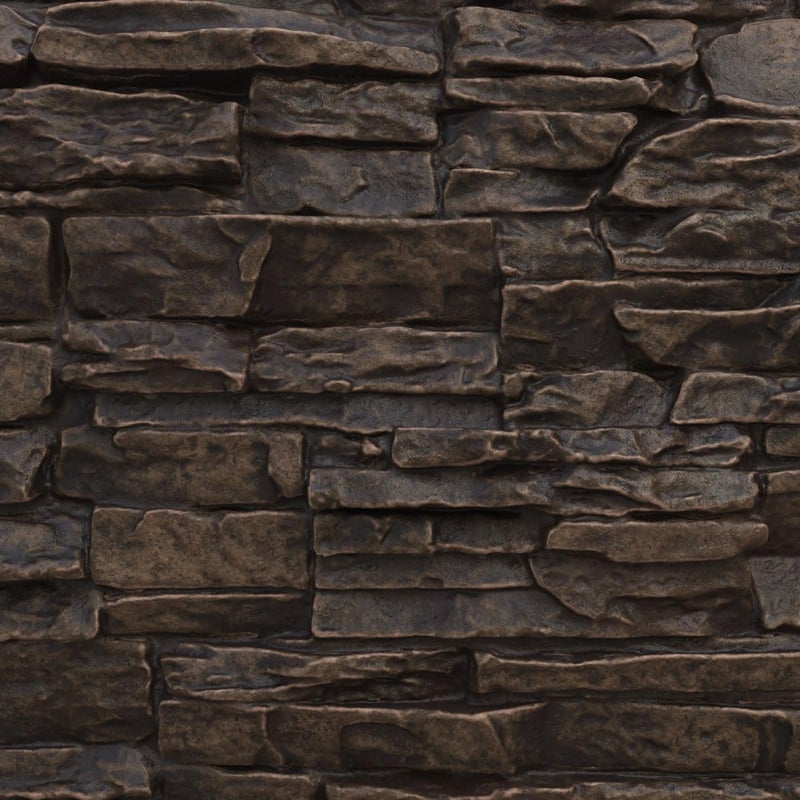 Ekena Millwork EverStone Canyon Ridge Faux Stone Panel, 45 3/4"W x 24 1/2"H x 1 1/4"D, Alder Creek Color - Image 2